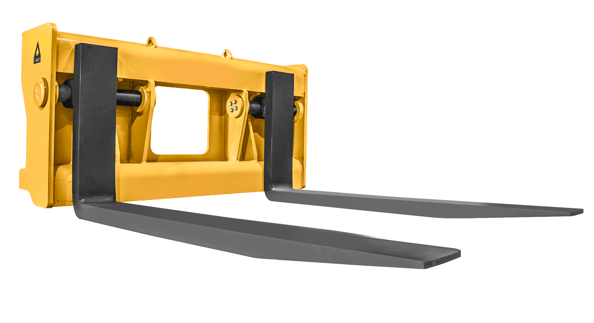 Shaft-Mounted Tines - Block Handling Forks Dymax block handling forks with shaft-mounted tines