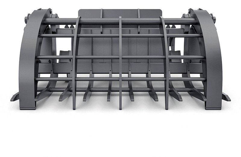 Loader Clearing Rake with Grapples - Dymax Inc